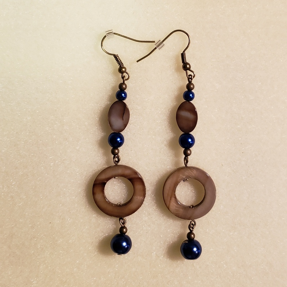 Hand made fashion earrings antique gold